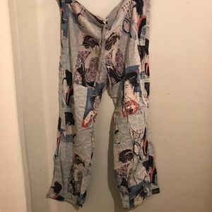 Chinese Graphic Print Lounge Pants